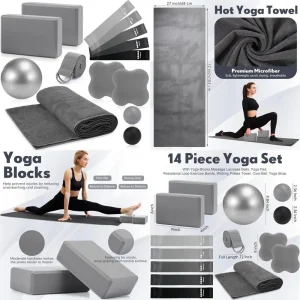 14 Pcs Yoga Kit for Home Workouts