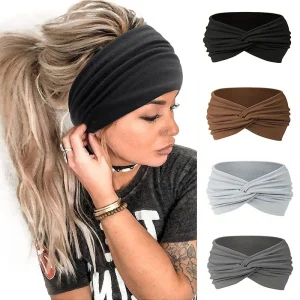 5pc Sports Headbands Non-Slip Moisture Wicking