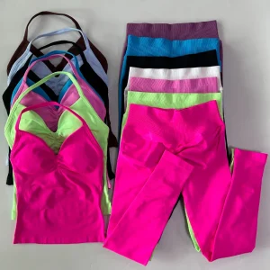 Tank Tops High Waist Scrunch Yoga Leggings